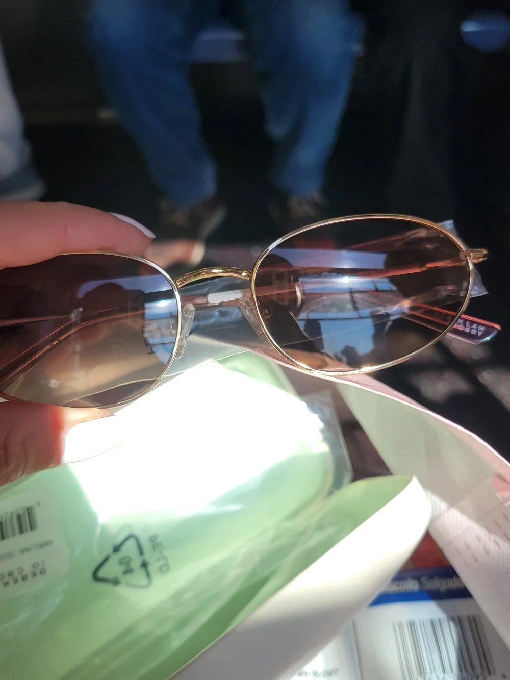 Derek Lam 10 Crosby Amelina Gold Brown Gradient Sunglasses NWOT